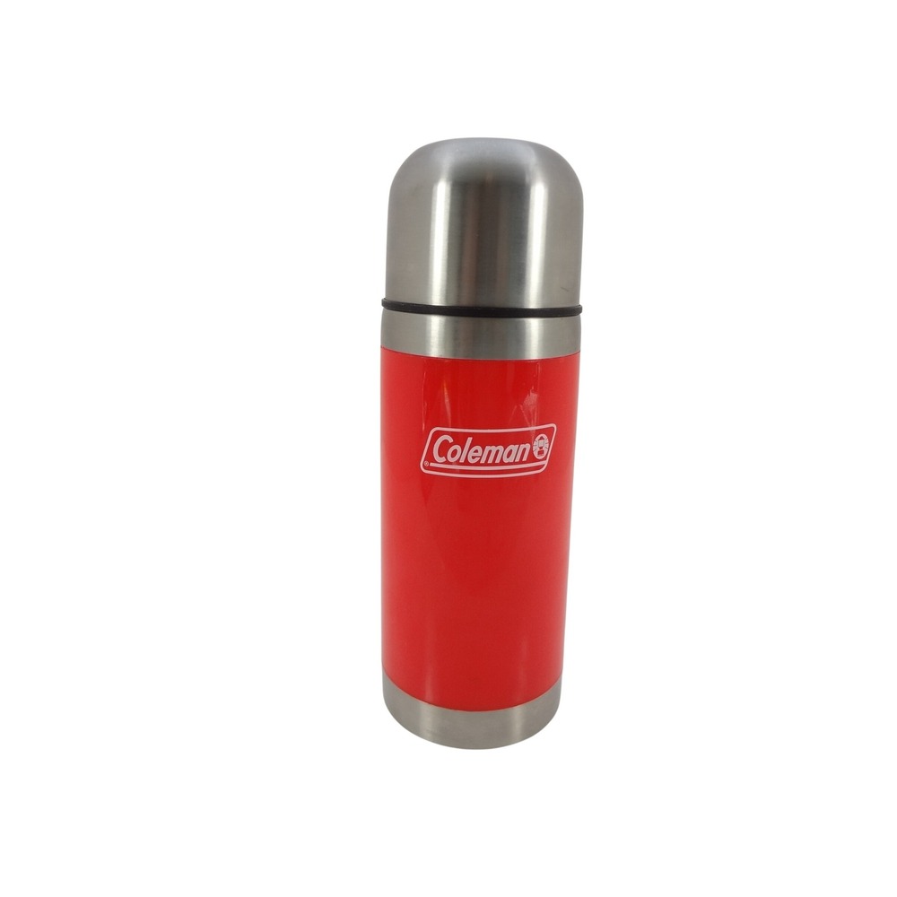 Coleman Stainless Steel Vacuum Insulated Thermos Red Silver 8 oz Flask Bottle